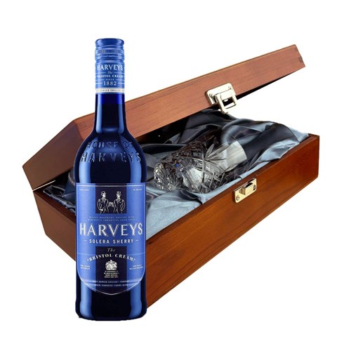 Harveys Bristol Cream Sherry In Luxury Box With Royal Scot Glass